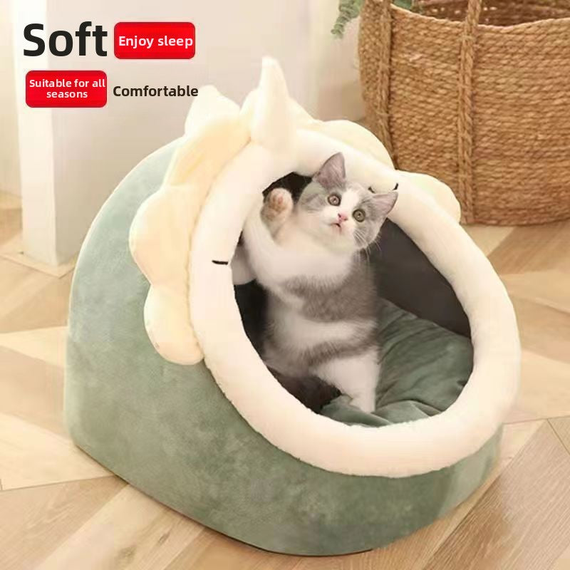 Premium Cozy Cat Cave Bed (Winter Edition)