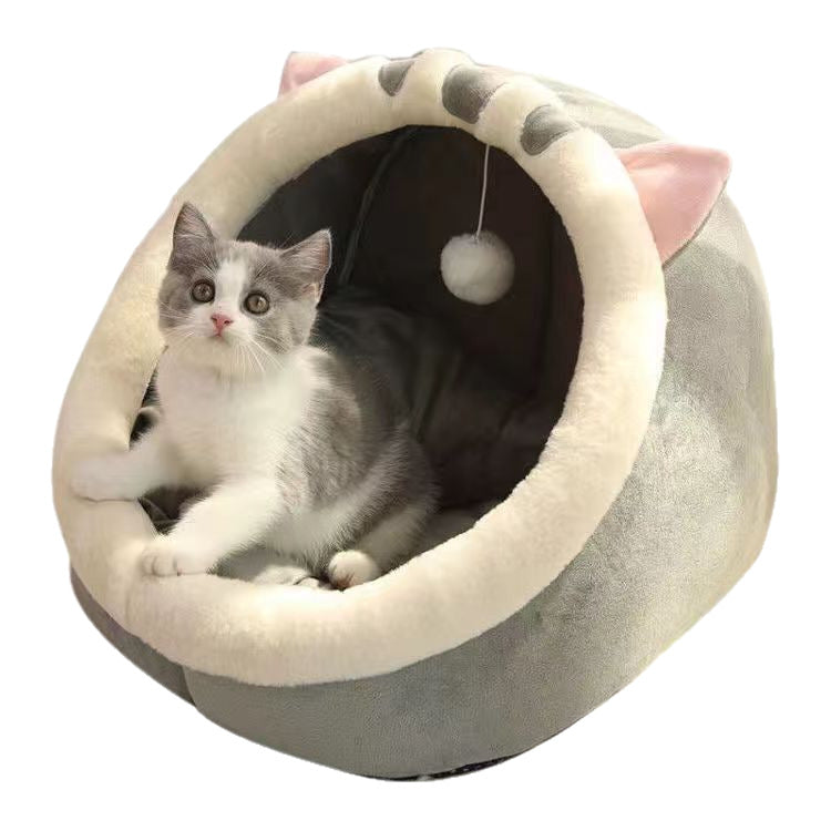 Premium Cozy Cat Cave Bed (Winter Edition)