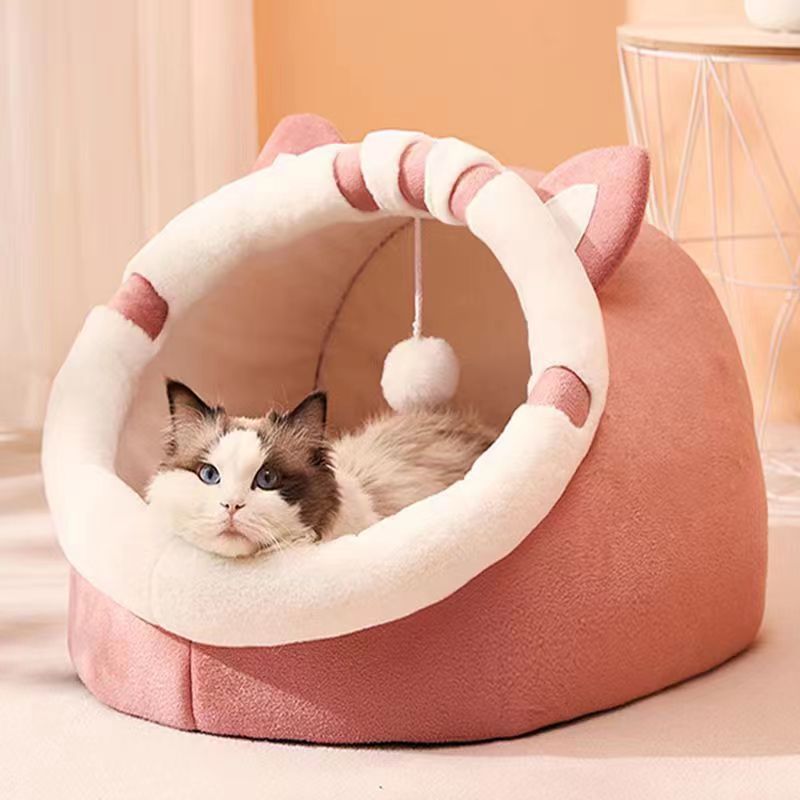 Premium Cozy Cat Cave Bed (Winter Edition)
