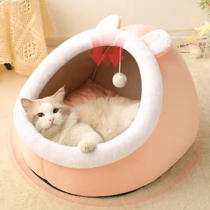 Premium Cozy Cat Cave Bed (Winter Edition)